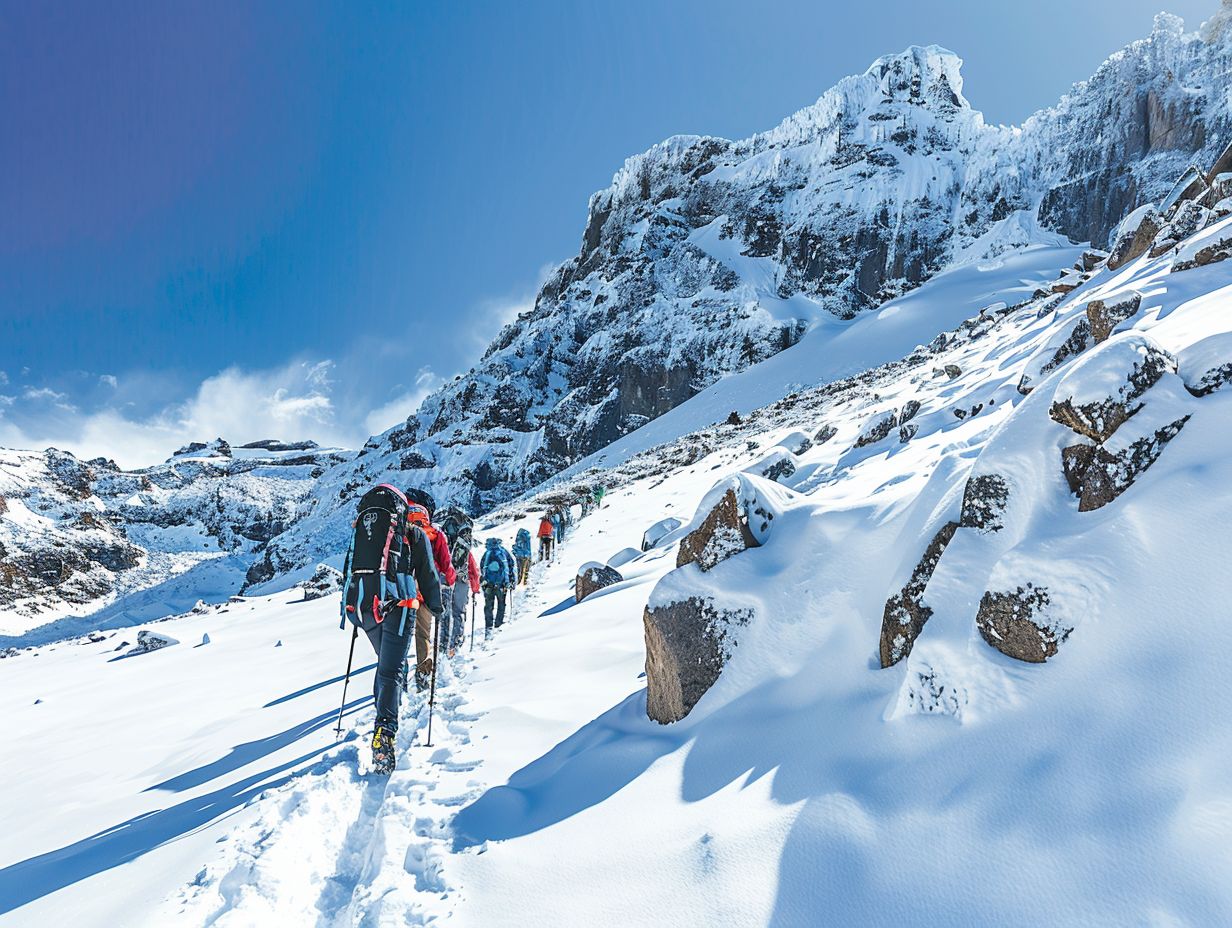 Steep sections on Umbwe Route